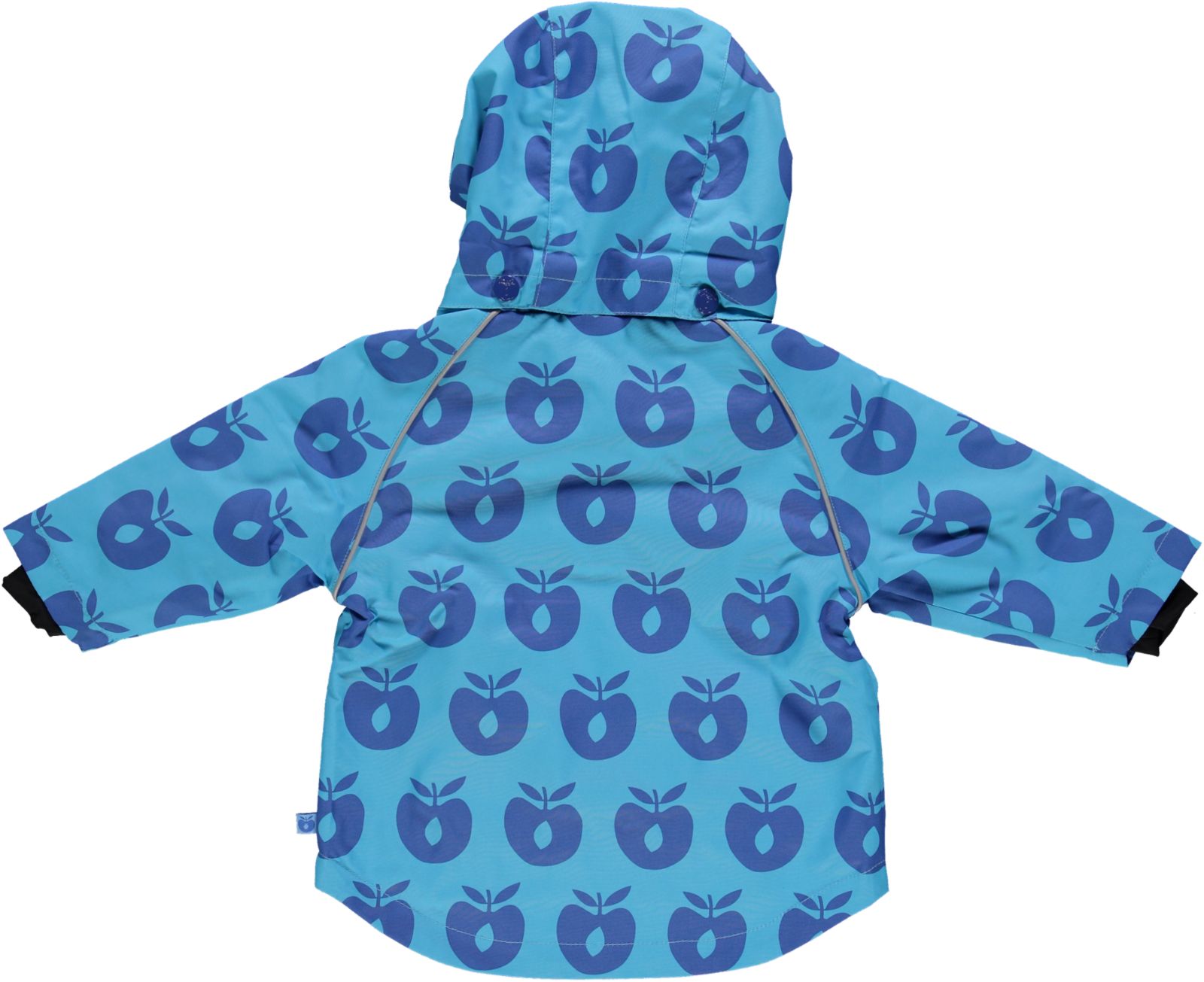 Baby jakke med æbler i blå