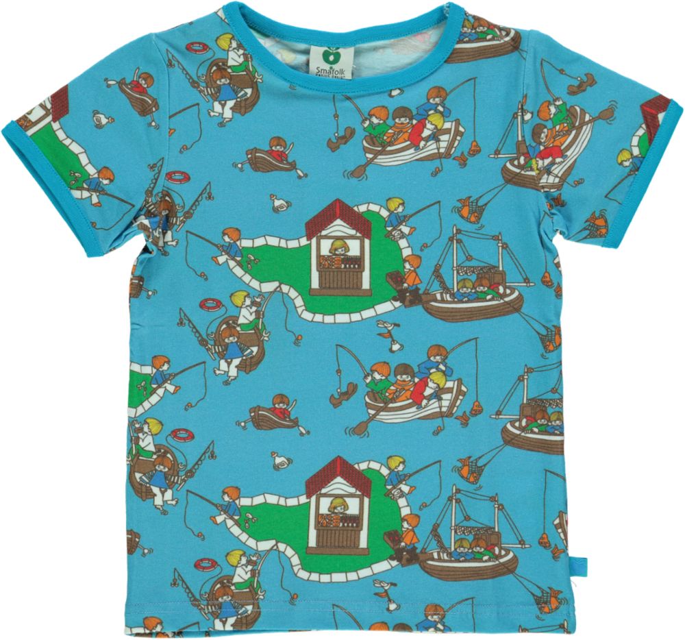 T-shirt med båd fra Småfolk