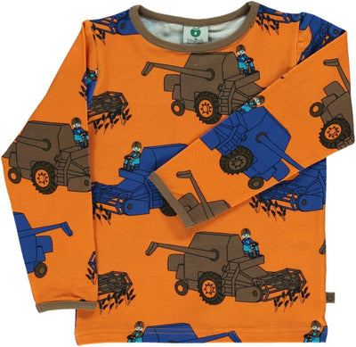 Langærmet t-shirt med høstmaskine