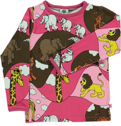 Langærmet t-shirt med zoo dyr
