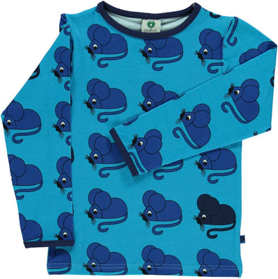 Langærmet t-shirt med print af mus