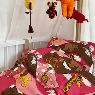 Junior sengetøj 100x140cm med Zoo dyr