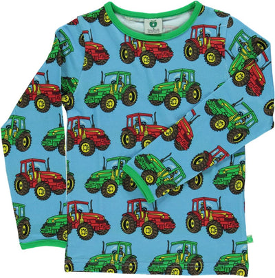 Langærmet t-shirt med print af traktorer