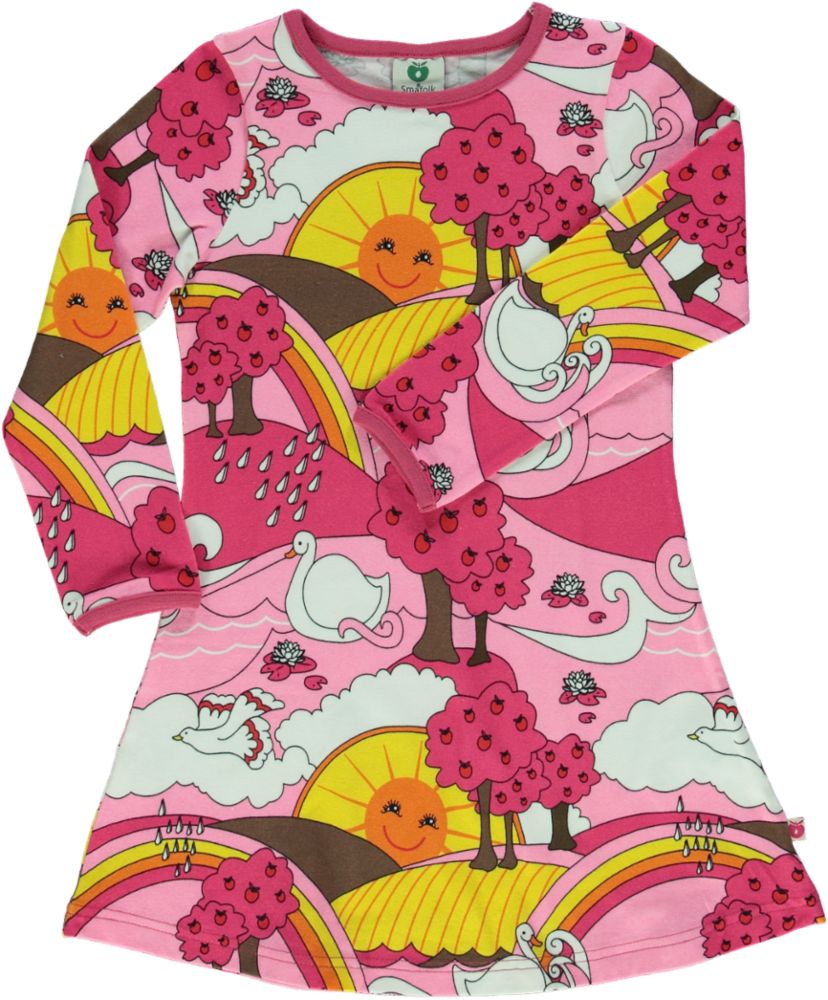 Småfolk kjole til børn i lyserød