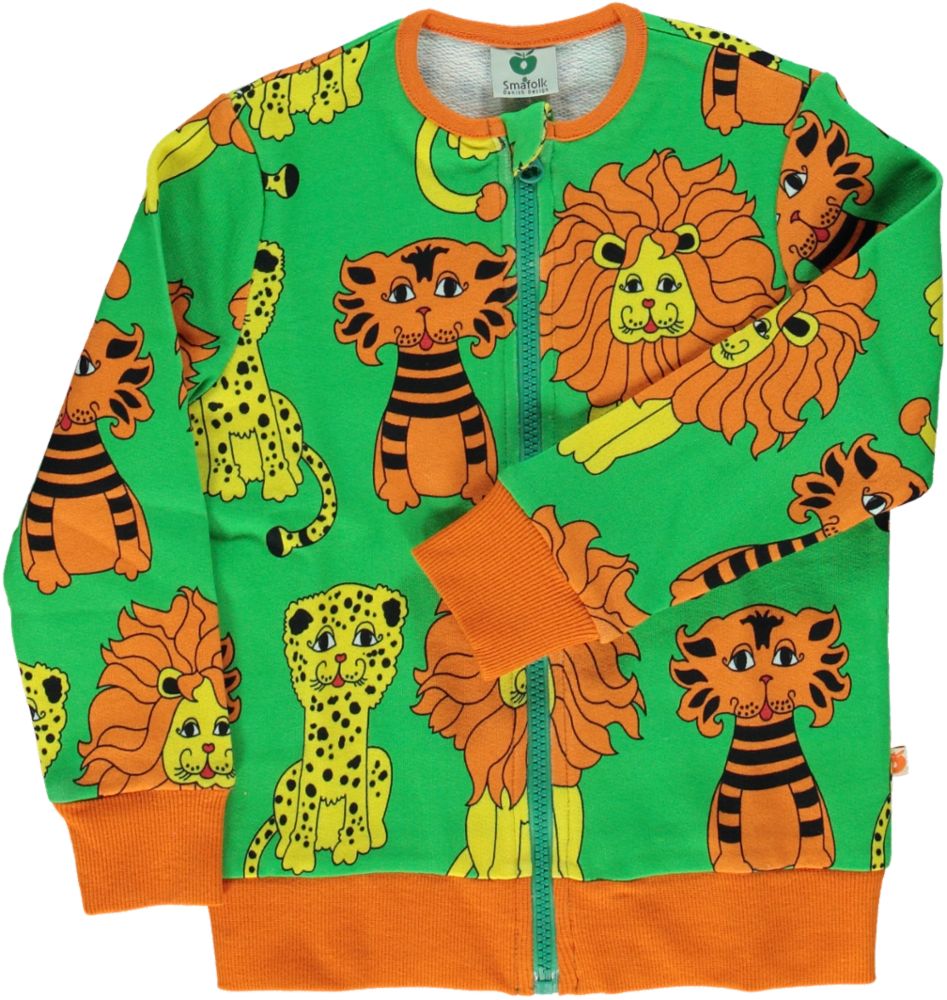 Sweatshirt tiger, løve og leopard
