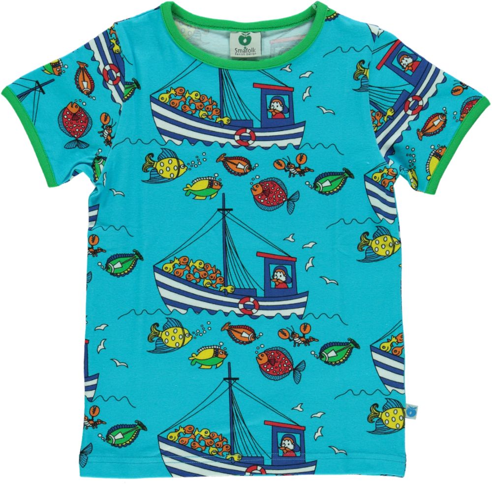 T-shirt med fisker
