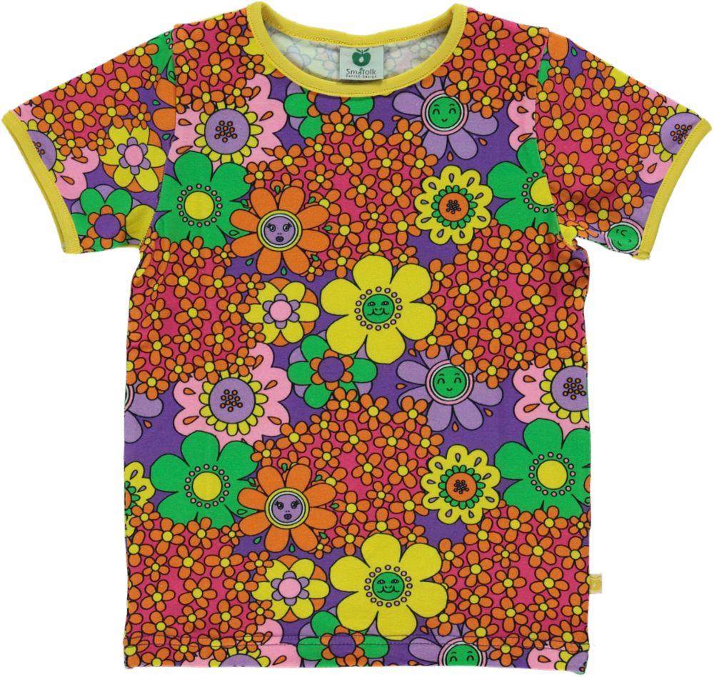 T-shirt med blomster