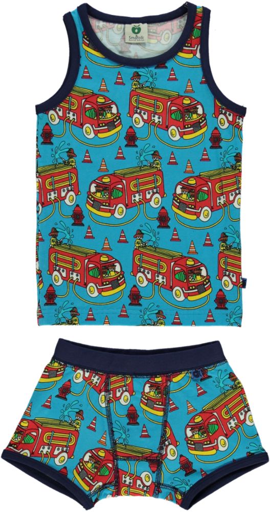 Undertøj til drenge med brandbiler