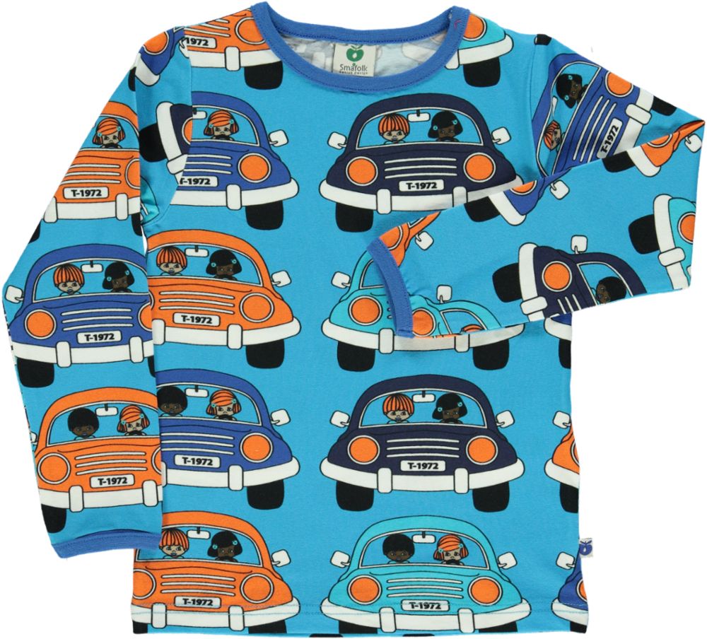 Langærmet t-shirt med biler