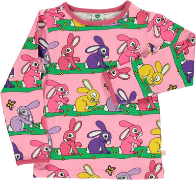 Langærmet t-shirt med kaniner