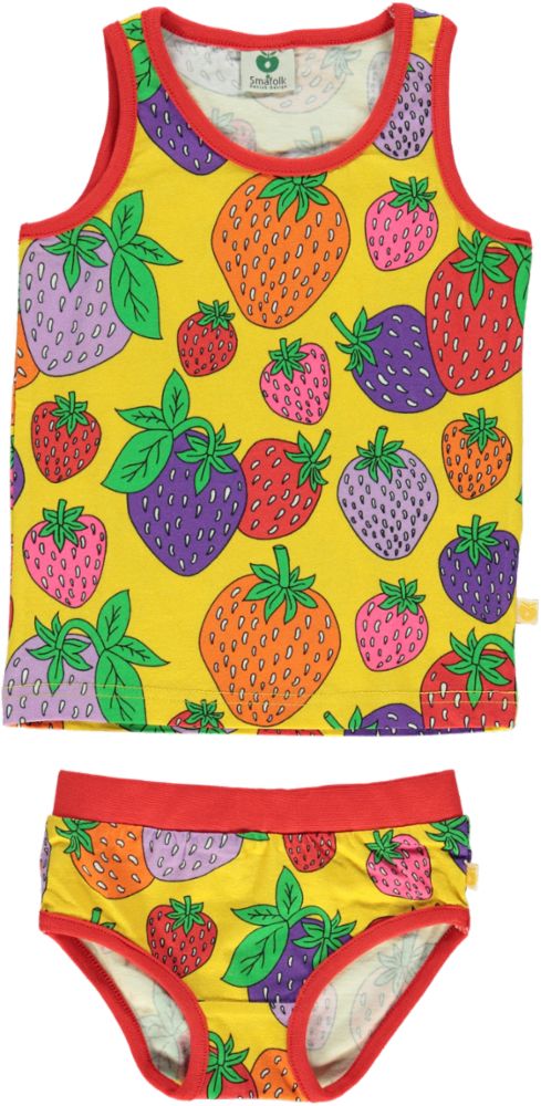 Undertøj med jordbær print fra Småfolk