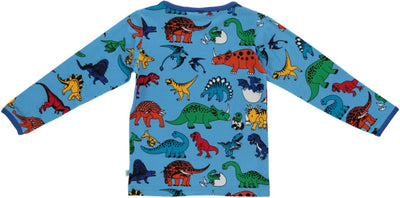 Langærmet bluse med dinosaur til børn