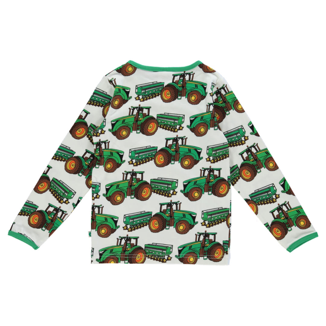 Langærmet bluse med traktorer