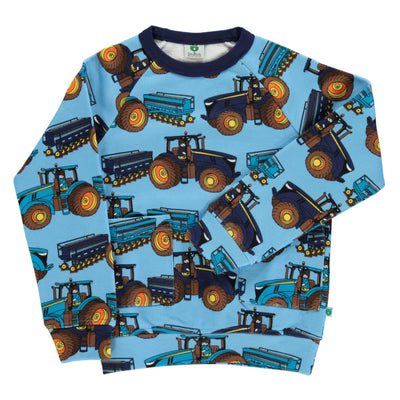 Sweatshirt med traktorer