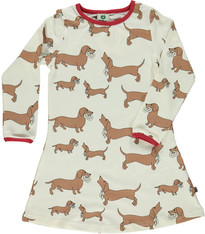 Småfolk kjole til børn med hundeprint